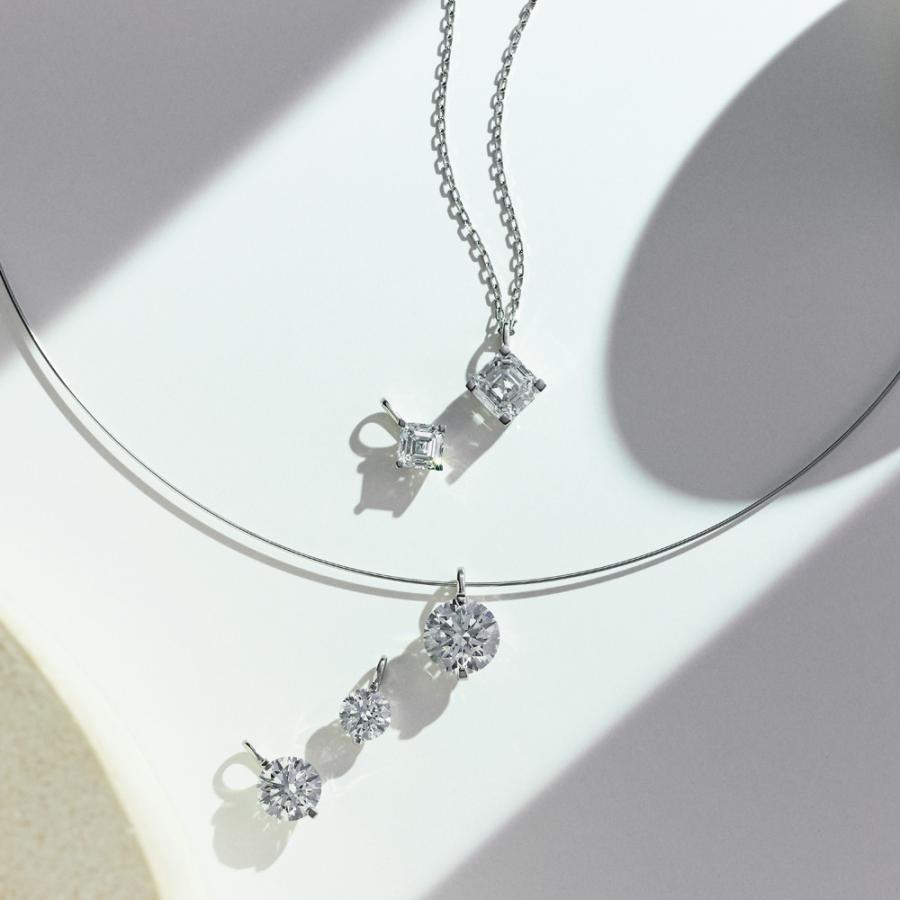 ≪1ct≫ Pt ラボグロウンダイヤ アッシャーカット ペンダントヘッド ジュエリー アクセサリー ダイヤモンド J11203 ディノスの画像