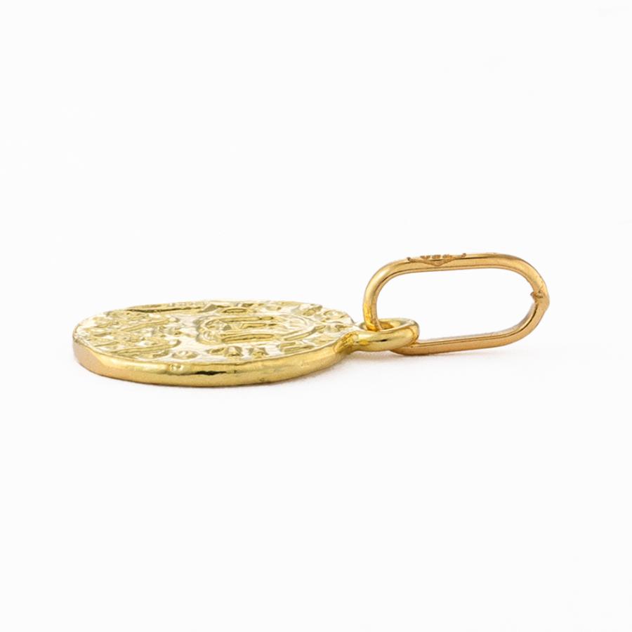 18金 18k top TOP ネックレストップ ペンダントtop コインネックレス コインペンダント UNOAERRE/ウノアエレコラボ K18 コイン ペンダントヘッド J00206の画像