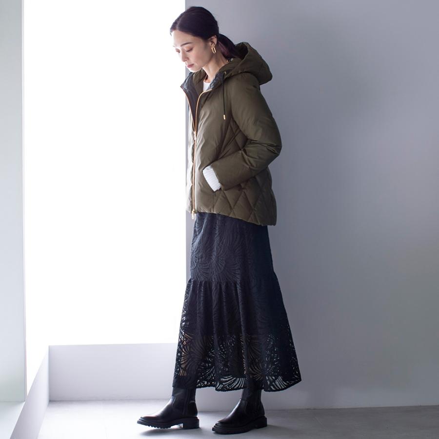 はっ水 高密度タフタ ショートダウンコート コート ショートコート ハーフコート N60661 dinos（ディノス） はっ水 高密度タフタ ショートダウンコート コート