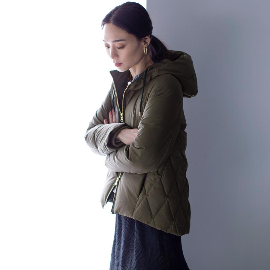 dinos（ディノス） はっ水 高密度タフタ ショートダウンコート コート