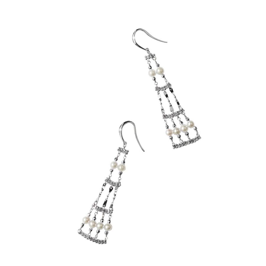 最安値に挑戦 バッグ 靴 アクセサリー ジュエリー 真珠 パール K18wg アコヤベビーパール フリンジ イヤリング ピアス J ディノス Paypayモール店 通販 Paypayモール 史上最も激安 Www Ladislexia Net