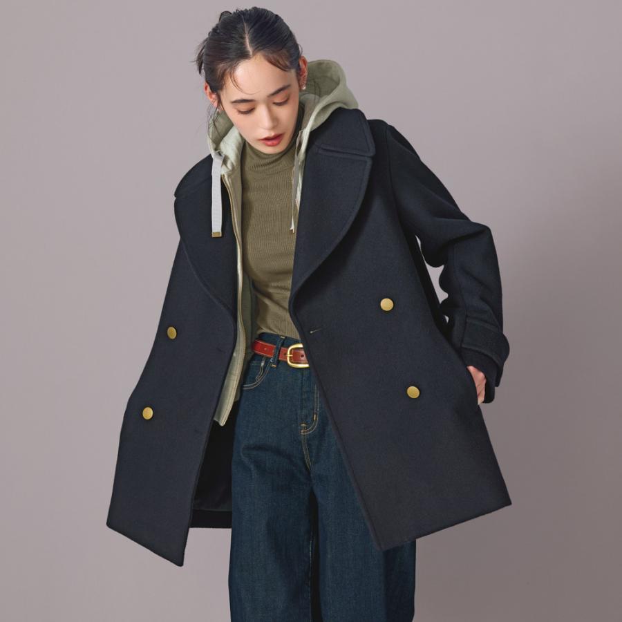 dinos（ディノス） ウール混 ビーバーPコート サステナブル 118801