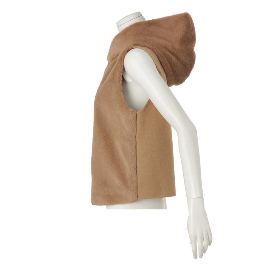 異素材ドッキング フェイクファー ベスト ジャケット ベスト ジレ 103002 異素材ドッキング フェイクファー ベスト ジャケット ベスト ジレ 103002