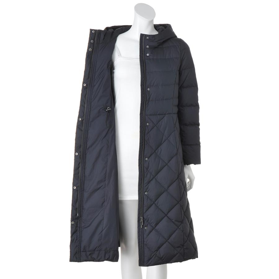 dinos（ディノス） フェイクファー付 キルティング ロングダウンコート