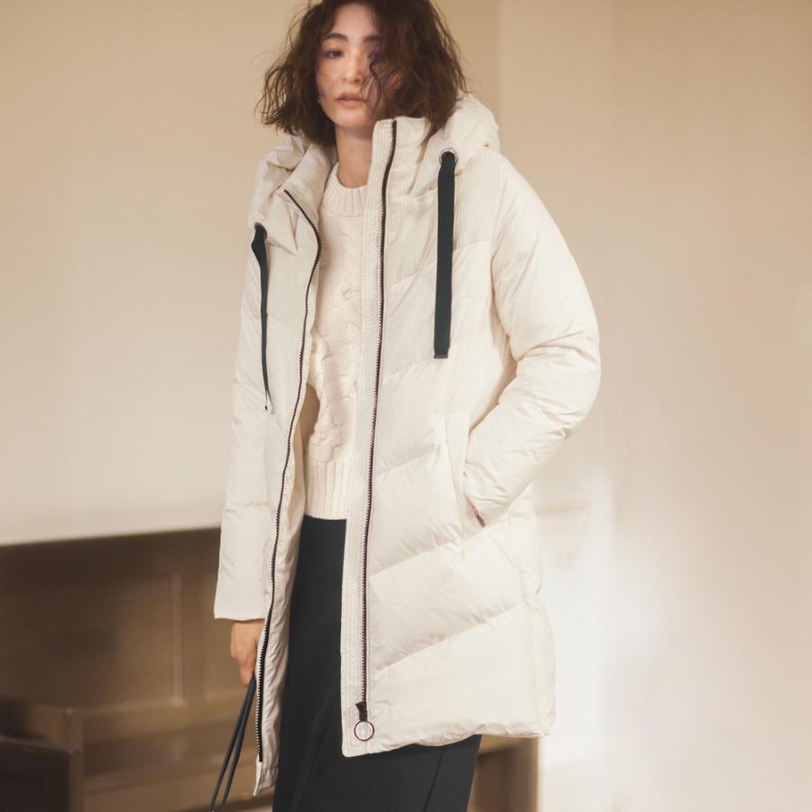 dinos（ディノス） コーデュロイコンビ フーディ ダウンコート コート