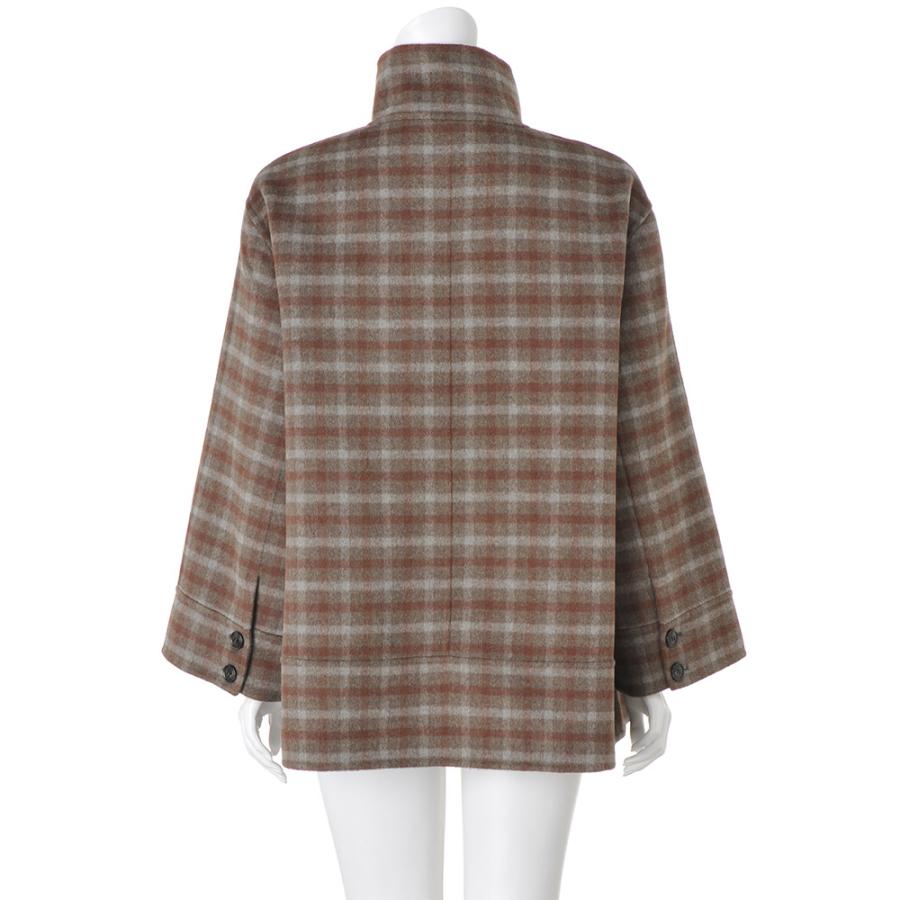 dinos（ディノス） ウール混 リバー仕立て 斜めトグル ダッフルコート