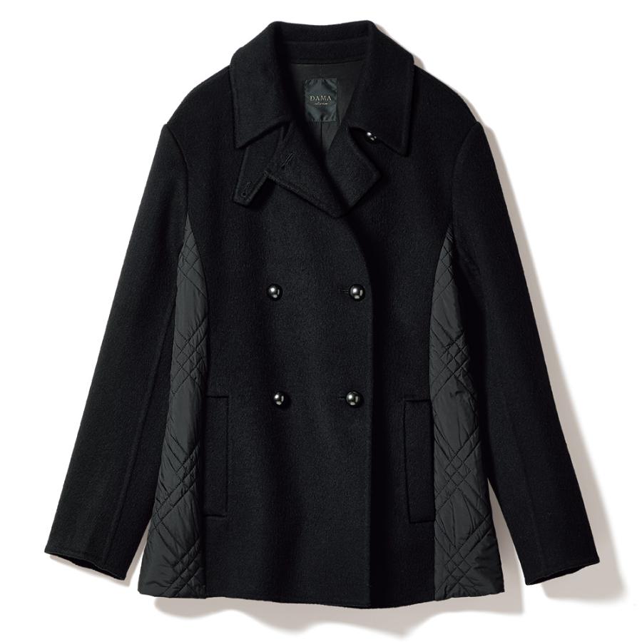 dinos（ディノス） ウールカシミヤ混 ダブルフェイス×中わた