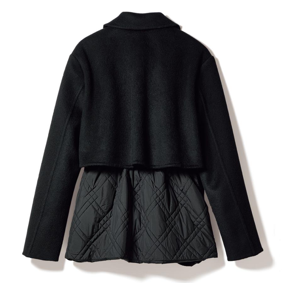 dinos（ディノス） ウールカシミヤ混 ダブルフェイス×中わた