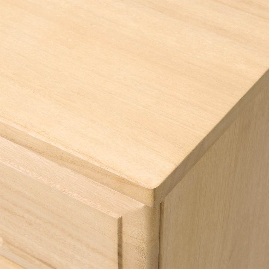 【日本製】北欧風総桐チェスト 幅100cm・3段（5杯） 衣類収納 押入れ クローゼット収納 633156の画像