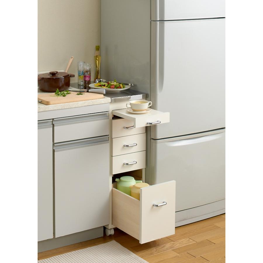 6104 ステンレス天板シンクサイド収納庫3段　幅200 6104 ステンレス天板シンクサイド収納庫3段 幅200