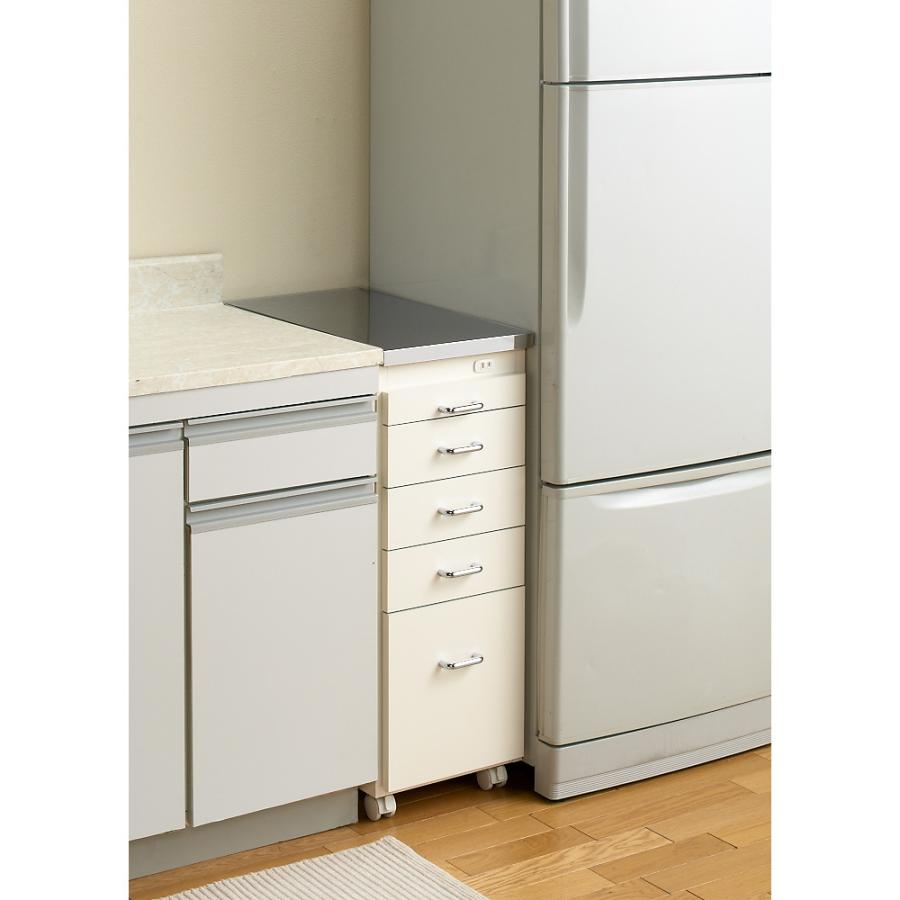 dinos（ディノス） ［幅30奥行55cm］ ステンレス天板隙間収納 引き出し