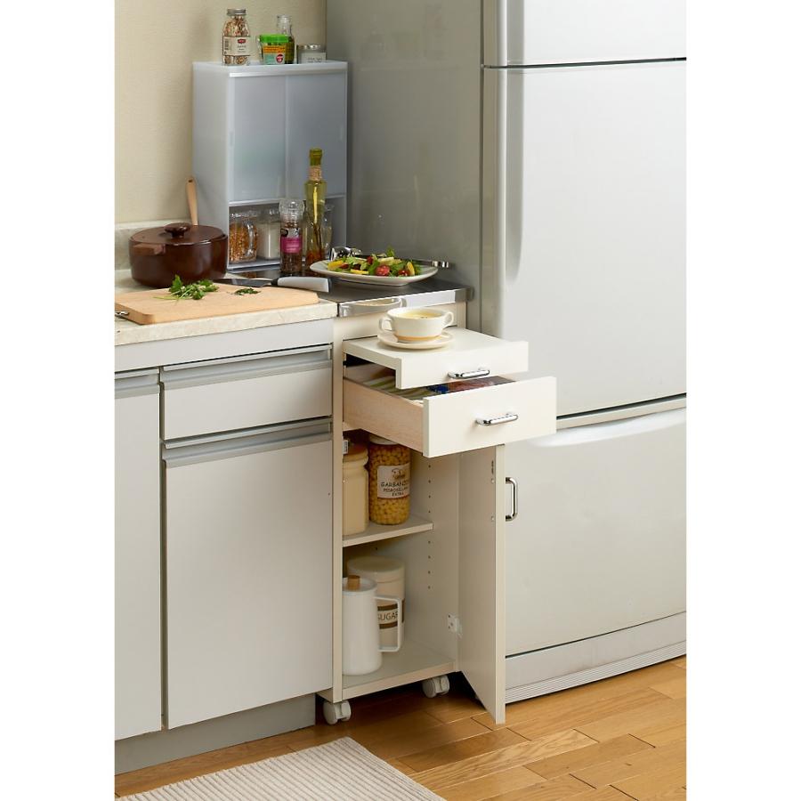 dinos（ディノス） ［幅30奥行55cm］ ステンレス天板隙間収納 扉タイプ