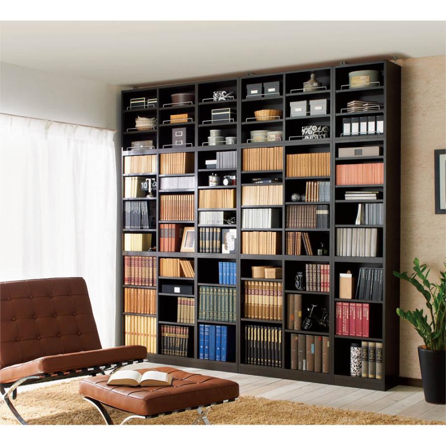 dinos（ディノス） 1cmピッチ薄型壁面書棚 奥行19cm 幅123cm 上置き高