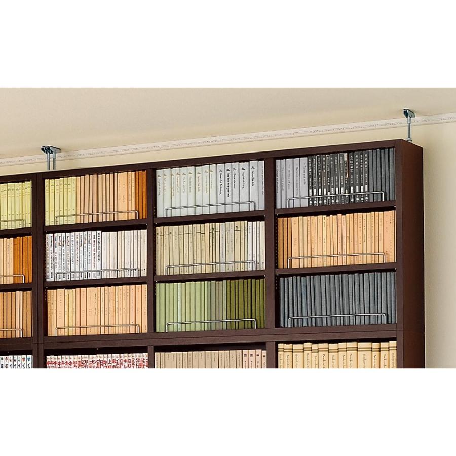 dinos（ディノス） 1cmピッチ薄型壁面書棚 奥行19cm 幅123cm 上置き高