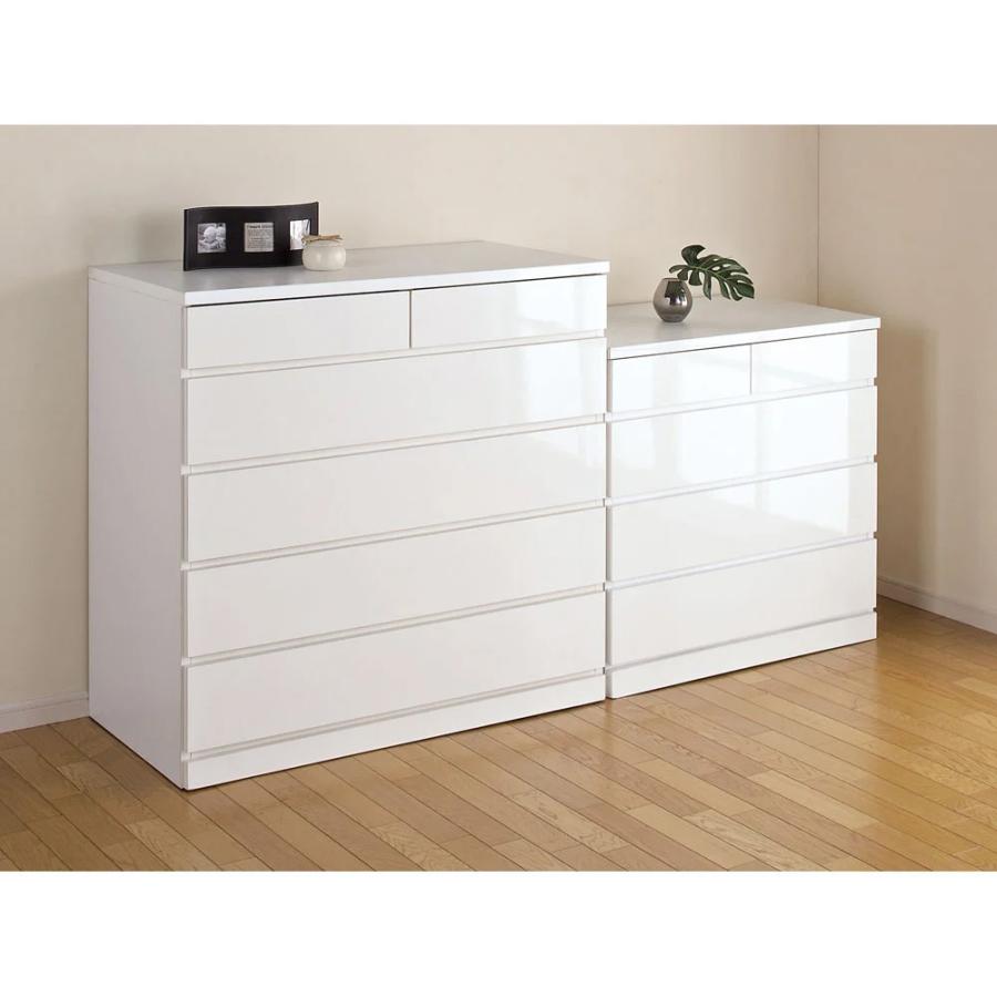 ディノス家具 キャスター付きモダンクローゼットチェスト 5段・幅120cm