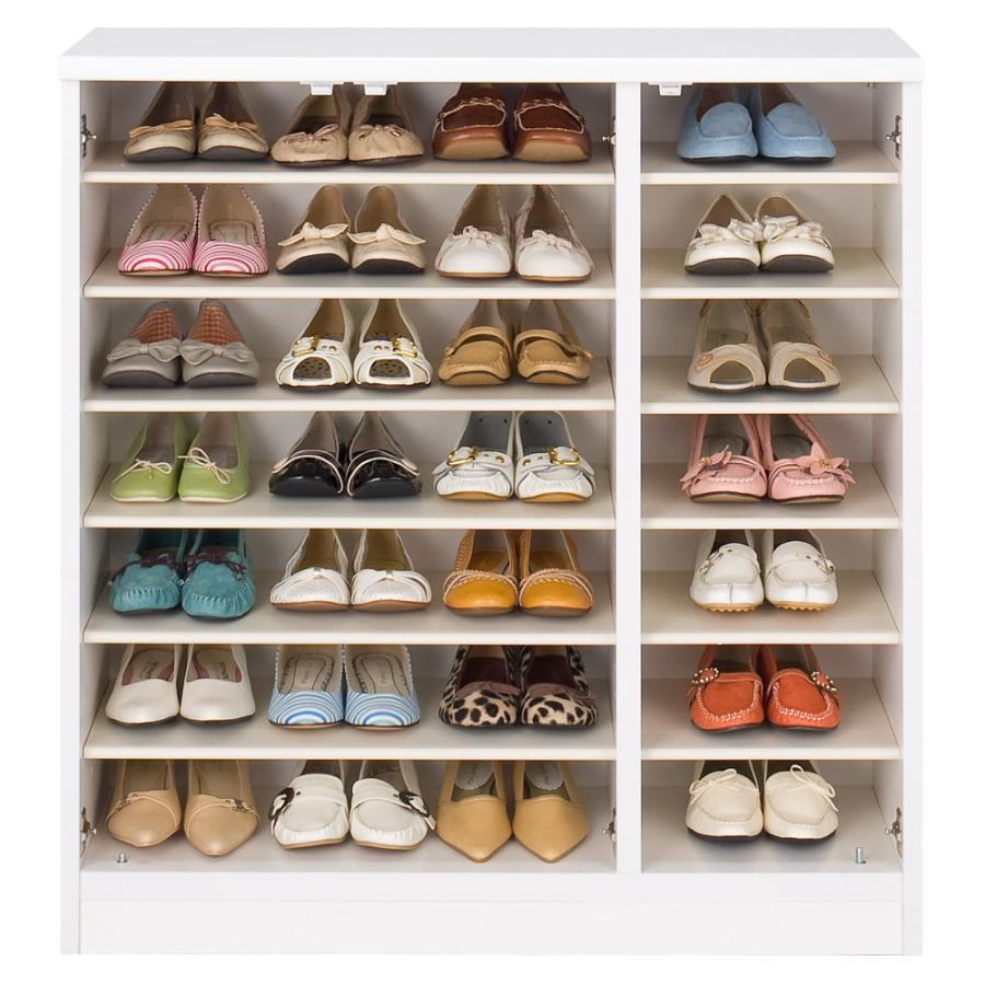 dinos（ディノス） 前面ミラー＆板戸シューズボックス ミドルタイプ