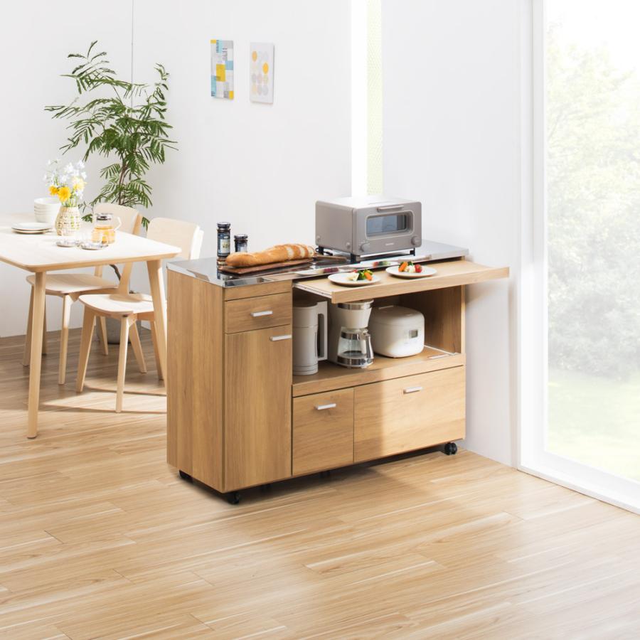 dinos キッチンカウンター ゴミ箱収納 シンプル キッチン家具 d3008 楽天市場】キッチンカウンター 幅100cm スライド棚 高耐荷重