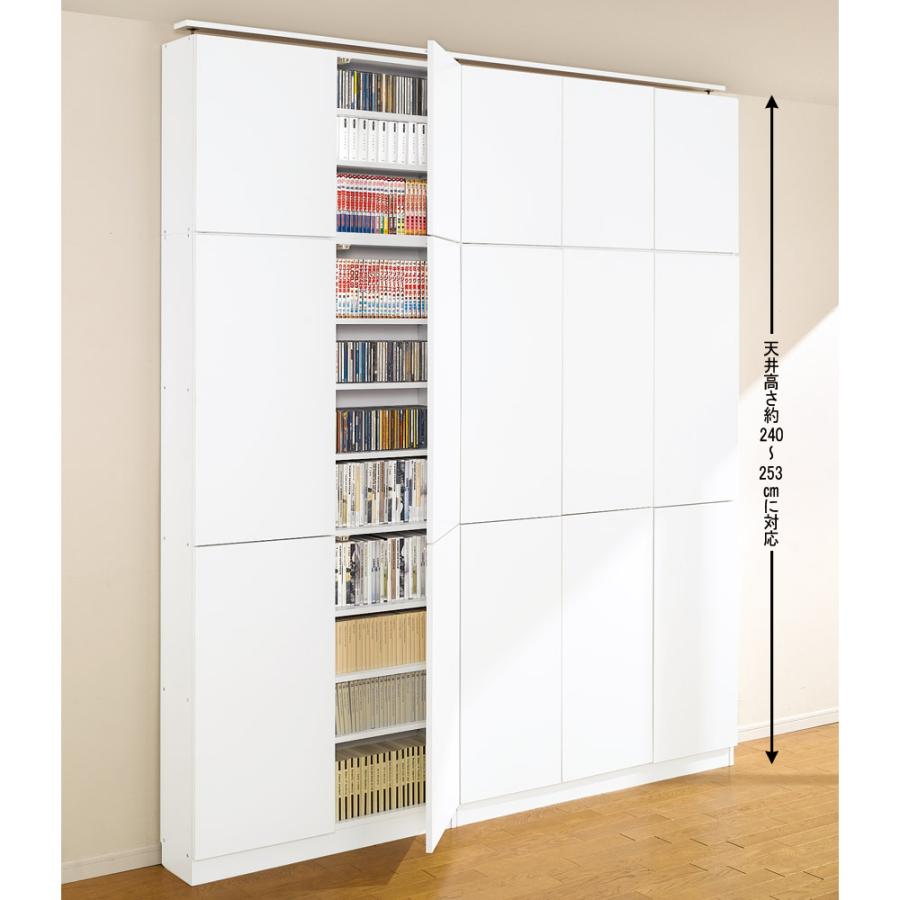 dinos（ディノス） 天井突っ張り式壁面ラック 扉タイプ上置き付き 幅90