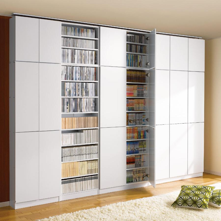 dinos（ディノス） 天井突っ張り式壁面ラック 扉タイプ上置き付き 幅