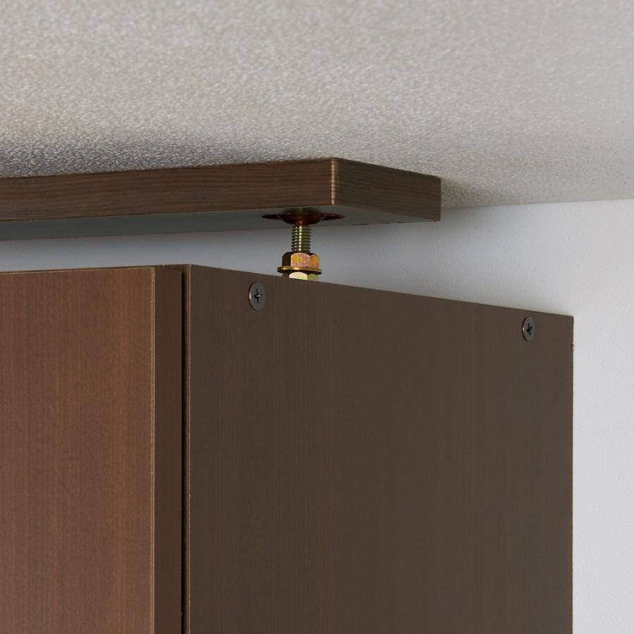 dinos（ディノス） 天井突っ張り式壁面ラック 扉タイプ上置き付き 幅