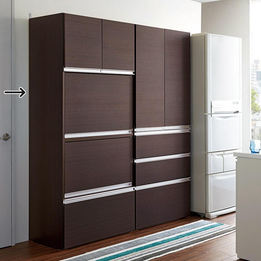 キッチン収納 食器棚 レンジ台 キッチンラック フラップ扉 スライド  