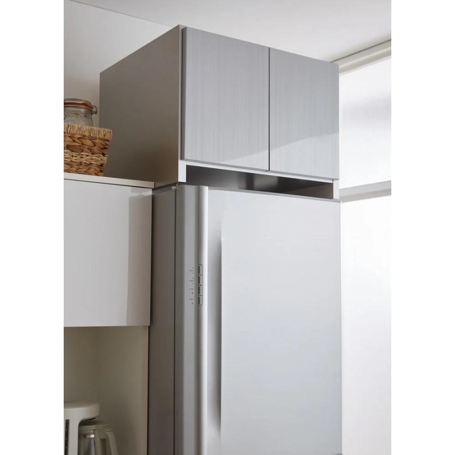 dinos（ディノス） 組立不要 光沢仕上げ冷蔵庫上置き 奥行35.5高さ45.5