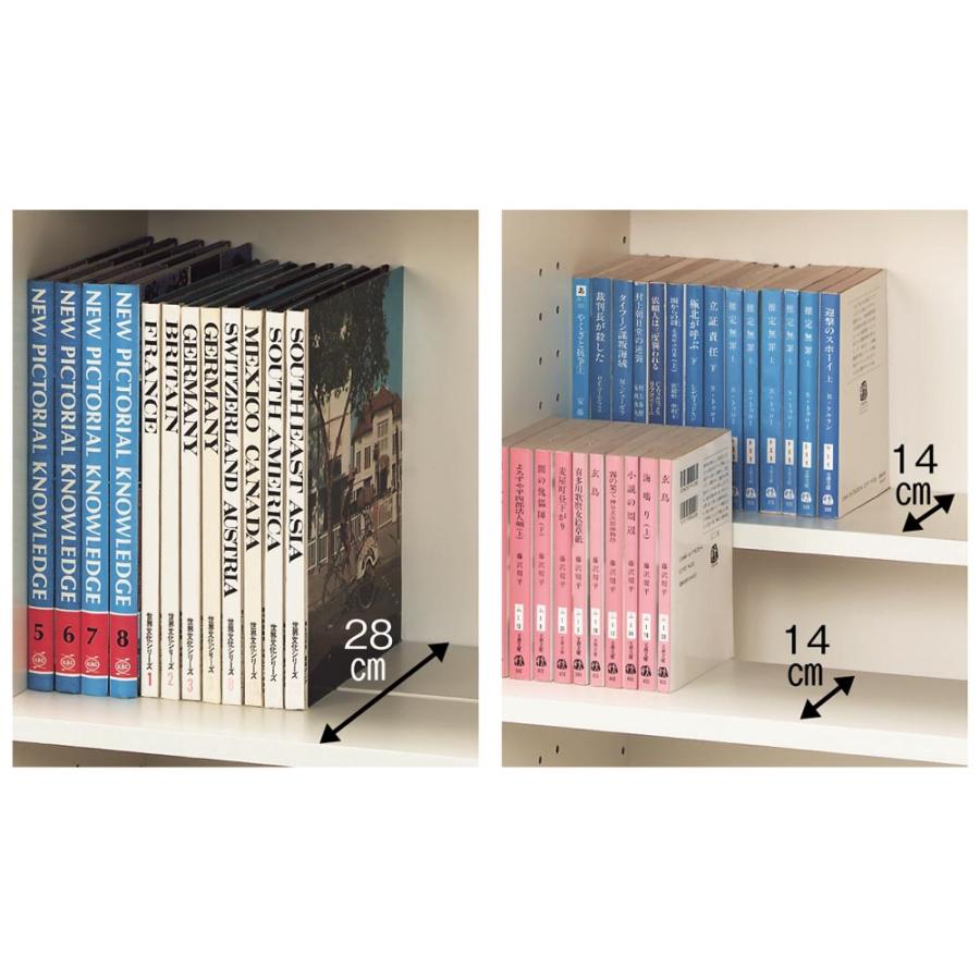 dinos（ディノス） 効率収納できる段違い棚シェルフ ［本体 板扉タイプ