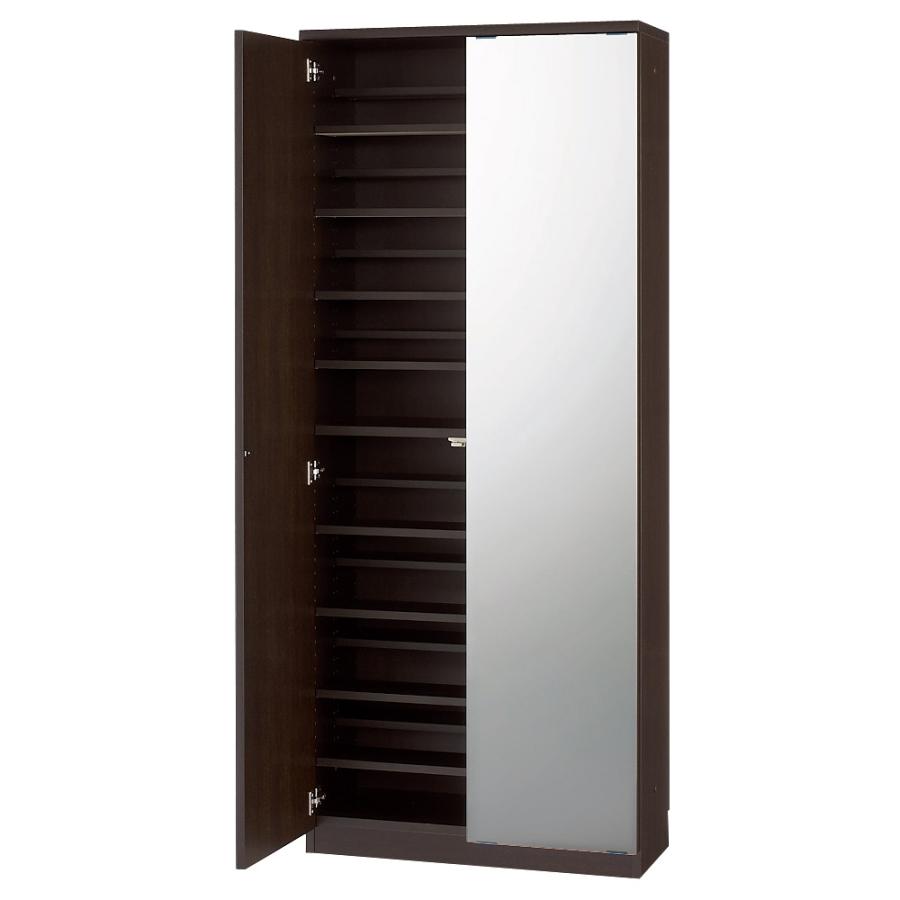 dinos（ディノス） 効率収納できる段違い棚シェルフ ［本体 ミラー扉