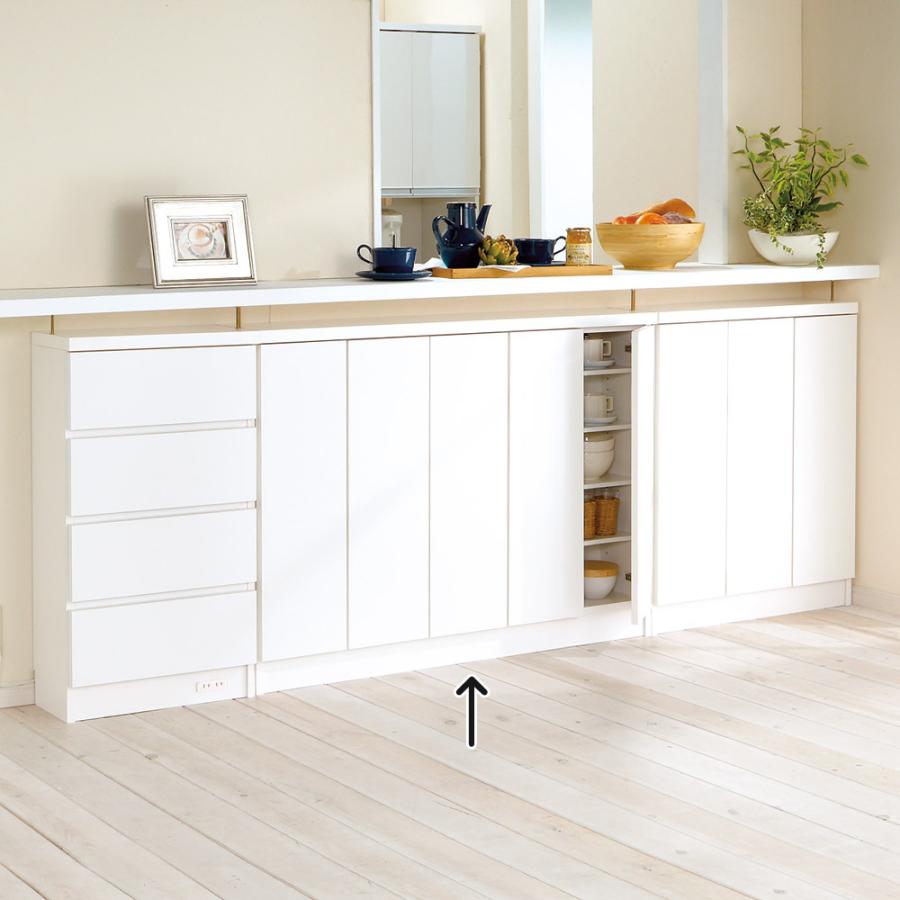 家具 収納 キッチン収納 食器棚 キッチンストッカー 食品ストッカー シンプルカウンター下収納庫 奥行22高さ87cm 5枚扉タイプ 幅121 5cm ディノス Paypayモール店 通販 Paypayモール