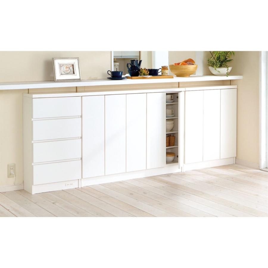 キッチンカウンター下収納　dinos dinos シンプルカウンター下収納庫（奥行22高さ97cm） 4枚扉