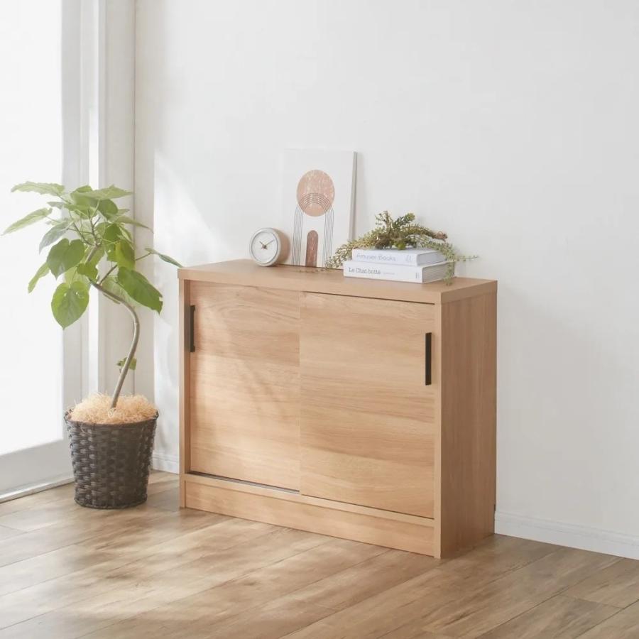 ディノス 引き戸カウンター下キャビネット幅90cm奥行29.5高さ70cm