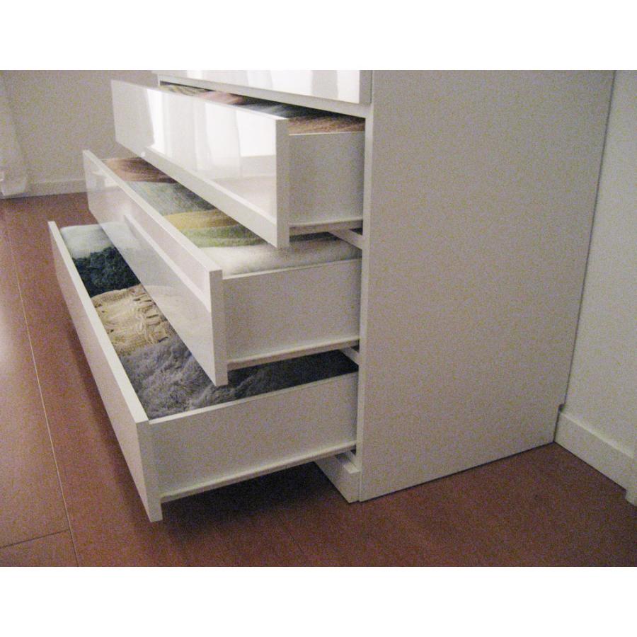 dinos（ディノス） 【日本製】前面光沢＆引き出し内部化粧チェスト 幅