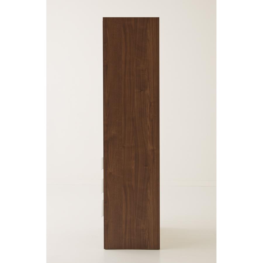 Antisala/アンティサラ クローゼットユニット収納・ウォルナット 幅60cm チェスト付ワードローブ 衣類収納 ワードローブ クローゼット H95418の画像