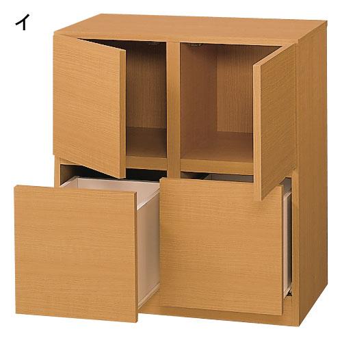 dinos（ディノス） スクエアリビングキャビネット 2段扉＆引き出し