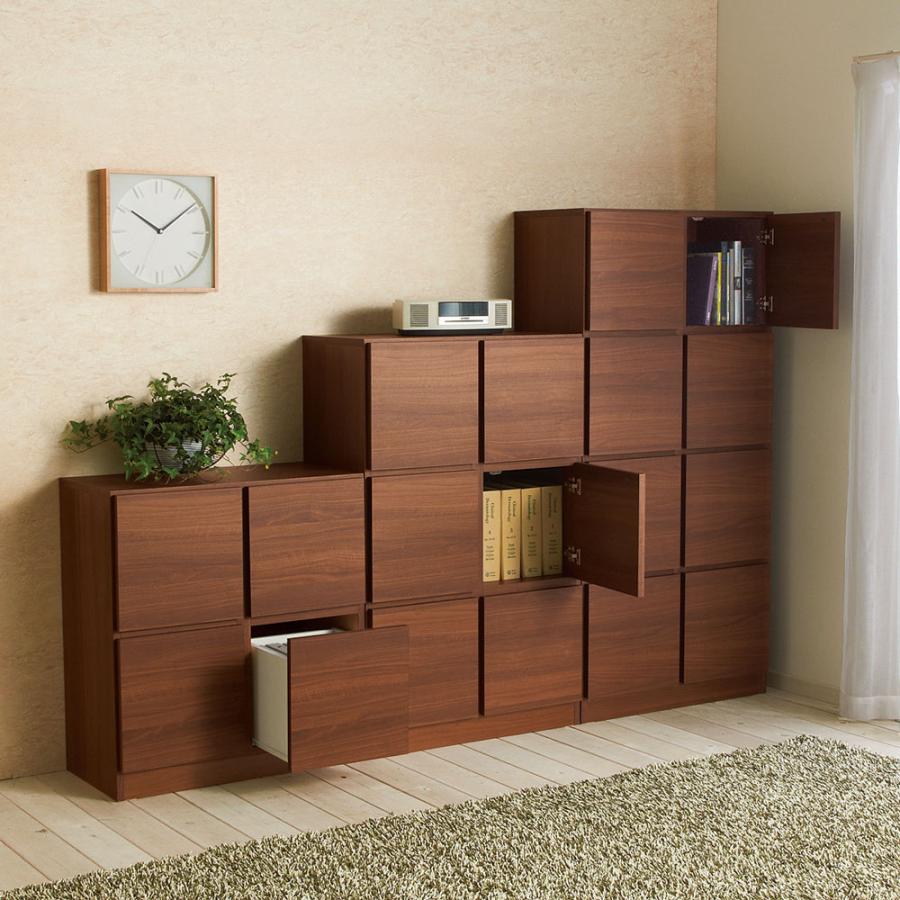 dinos（ディノス） スクエアリビングキャビネット 2段扉＆引き出し