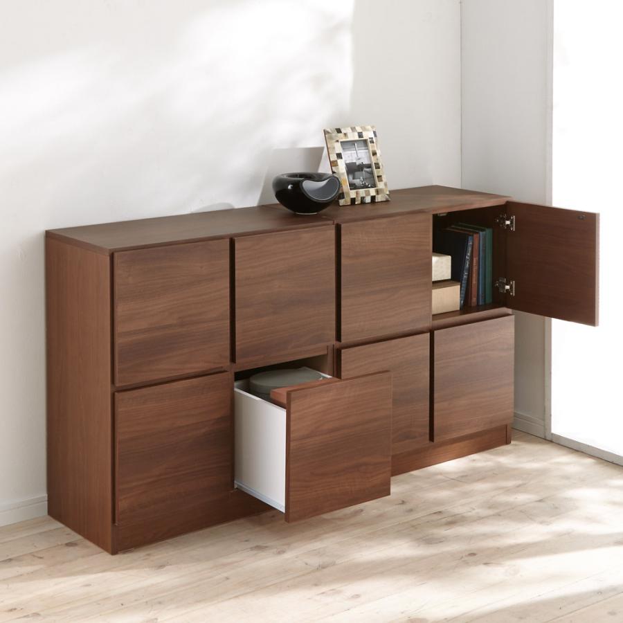 dinos（ディノス） スクエアリビングキャビネット 2段扉＆引き出し