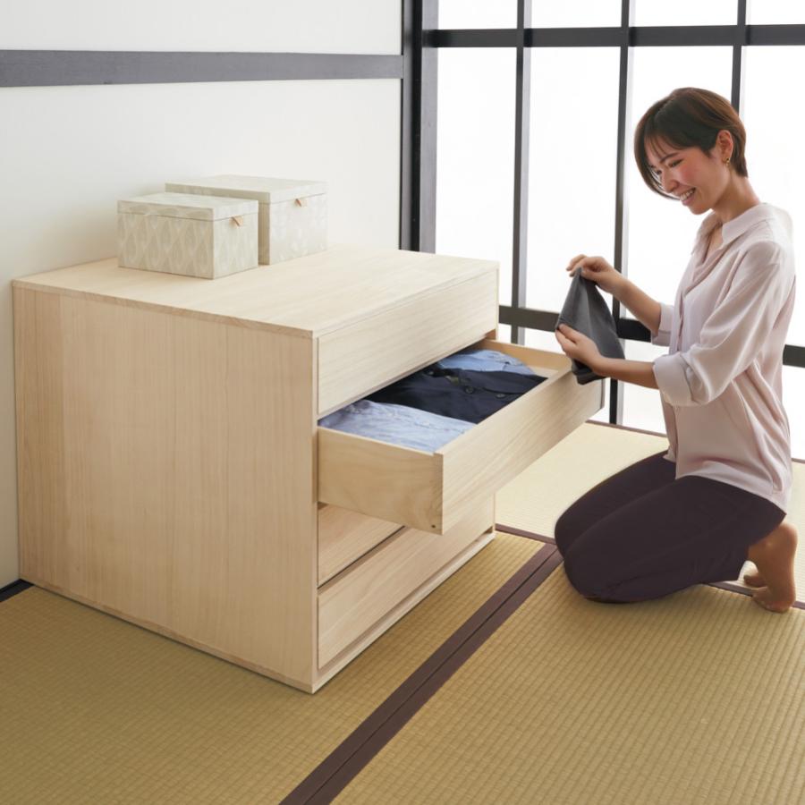 dinos（ディノス） 【日本製】キャスター付き総桐押し入れタンス 3段