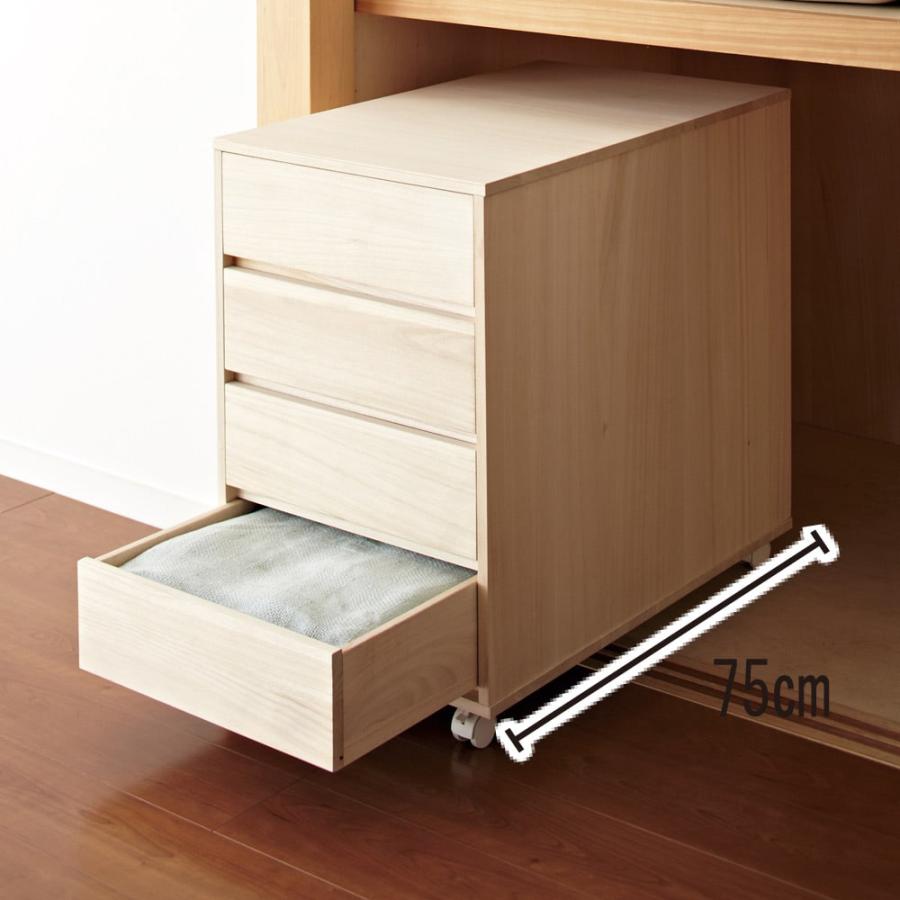 dinos（ディノス） 【日本製】キャスター付き総桐押し入れタンス 3段