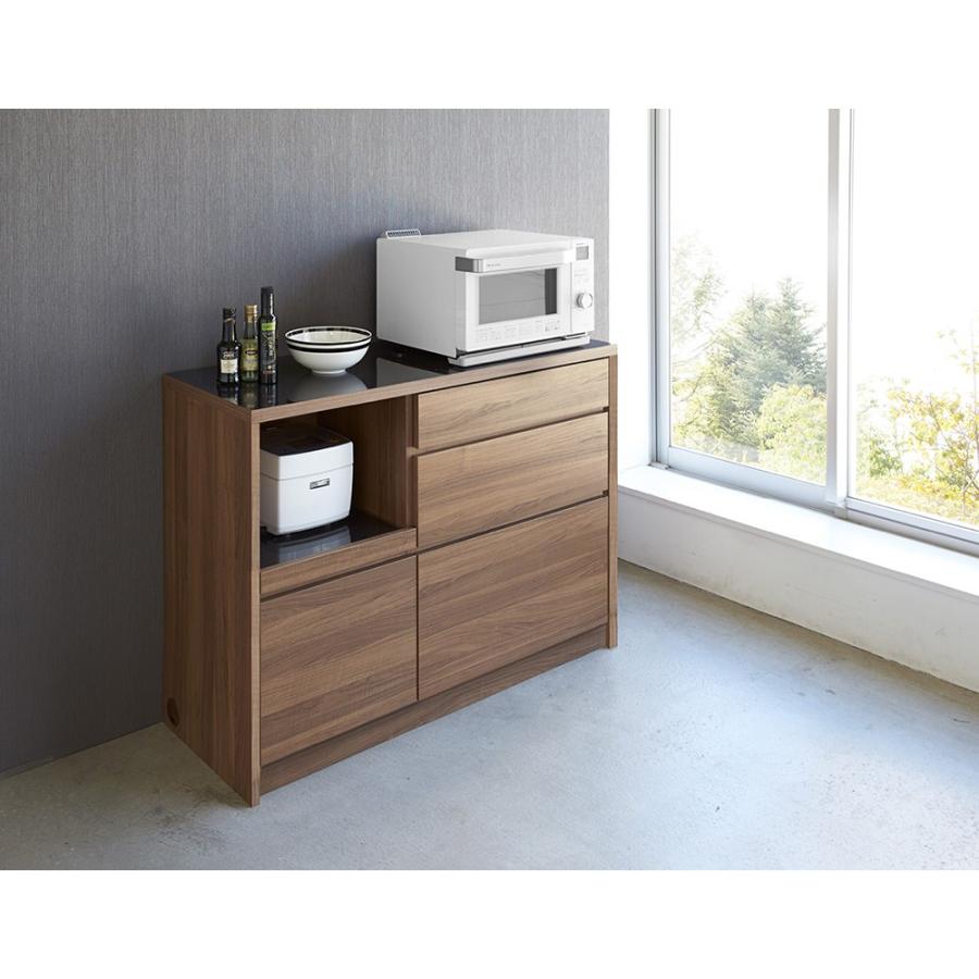 Granite/グラニト アイランド間仕切りキッチンカウンター幅120cm 家電収納付き キッチン収納 キッチンカウンター H91922の画像