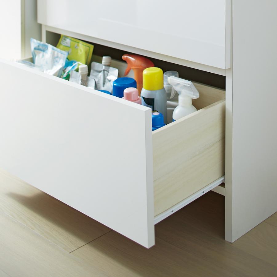 美品　ディノス　家事がしやすい サポート引き出しサニタリーチェスト ハイタイプ 幅75.5cm 家事がしやすい サポート引き出しサニタリーチェスト ハイタイプ 幅