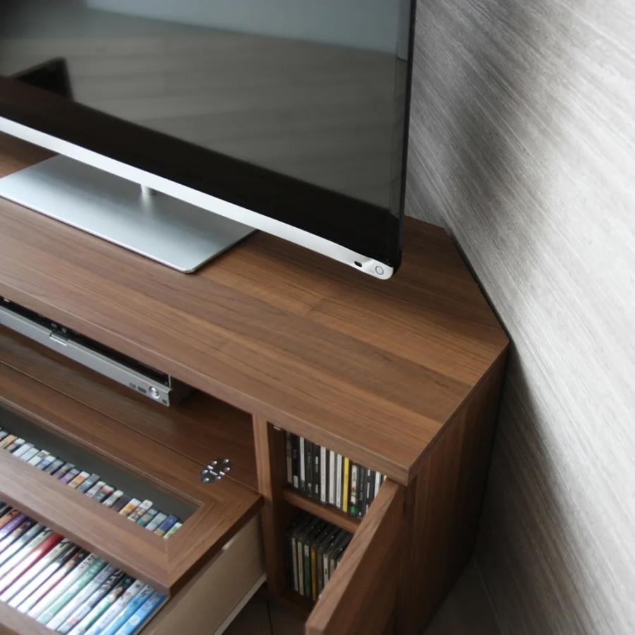 ディノス　モダン ダークウッド テレビボード 　コーナータイプ　配線口付き ディノス モダン ダークウッド テレビボード コーナータイプ 配線口