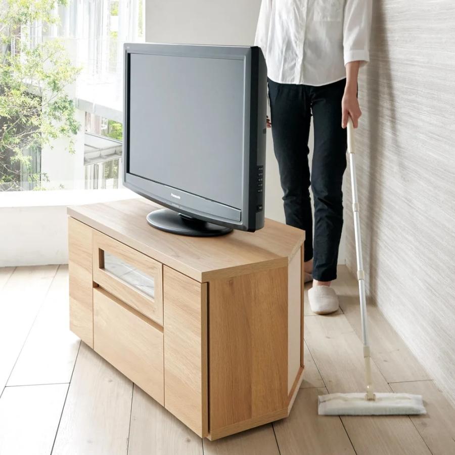 dinos（ディノス） ［幅120cm高さ44cm］天然木調コーナーテレビ台 隠し