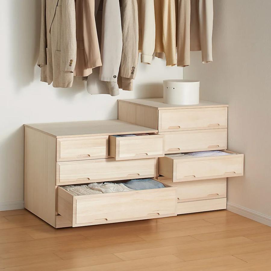 dinos（ディノス） 奥行60cm ロング総桐クローゼットチェスト 幅75cm