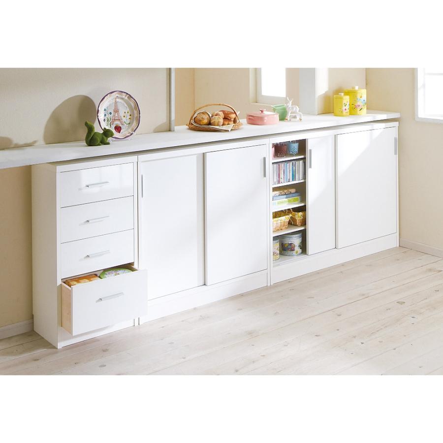 dinos（ディノス） 引き戸カウンター下収納庫 奥行23高さ100cmタイプ