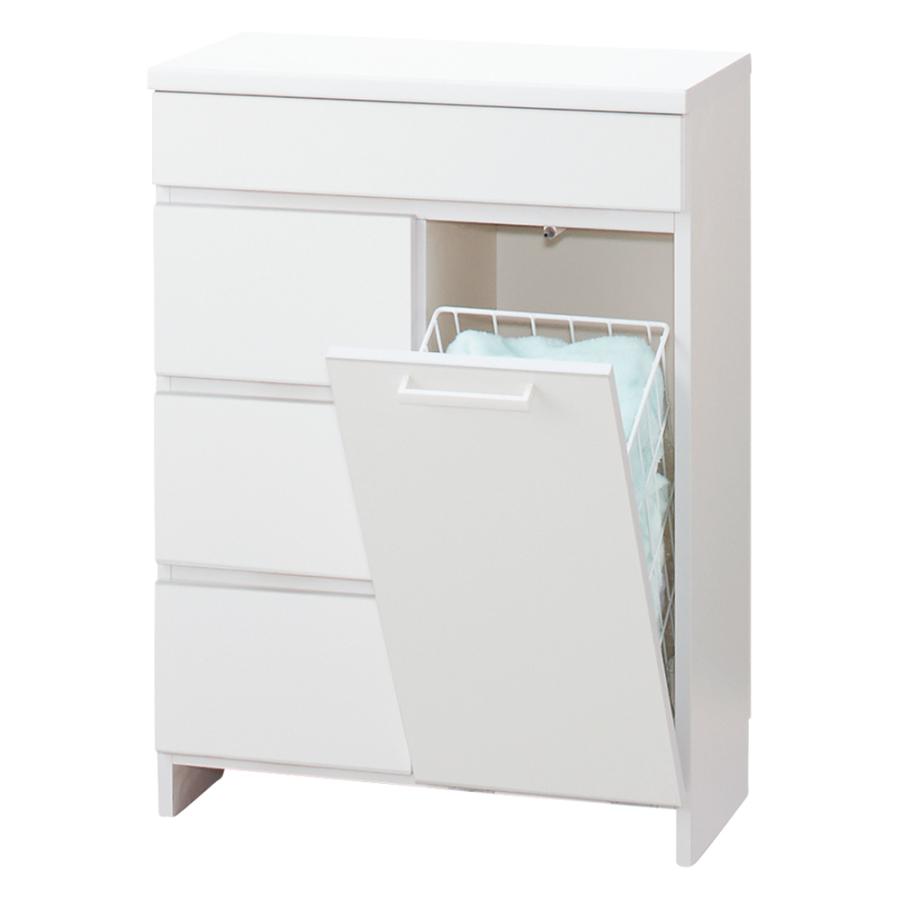 dinos（ディノス） 組立不要 隠せる脱衣カゴ付きサニタリーチェスト