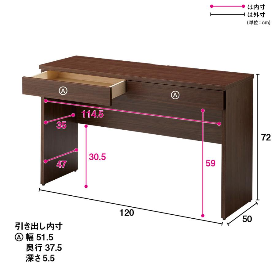 dinos（ディノス） 奥行選べるデスクシリーズ デスク単品 幅120cm