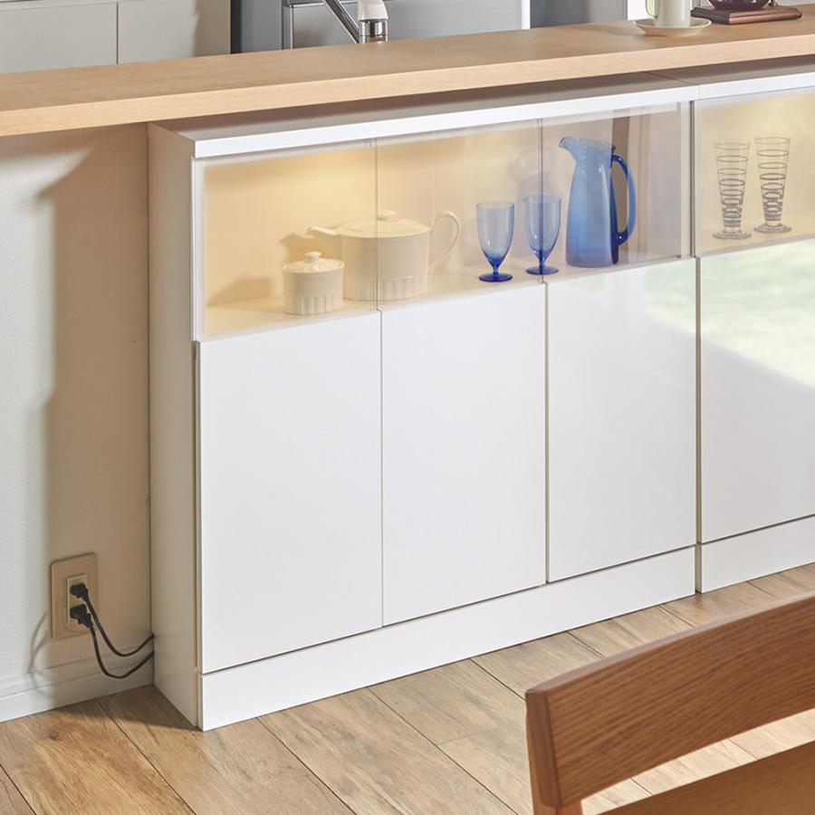 Dinos キッチンカウンターロータイプホワイトオープンシェルフ Dinos キッチンカウンターロータイプホワイトオープンシェルフ Dinos