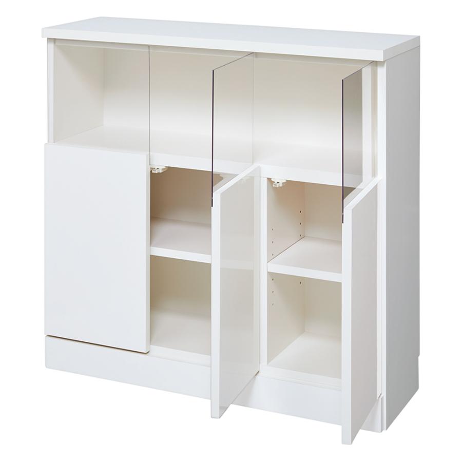 dinos（ディノス） 【完成品】LED付きギャラリー収納本棚 幅90奥行20cm