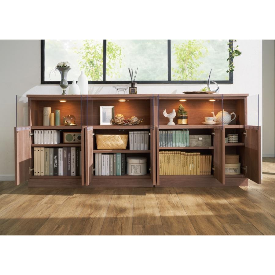 dinos（ディノス） 【完成品】LED付きギャラリー収納本棚 幅120奥行