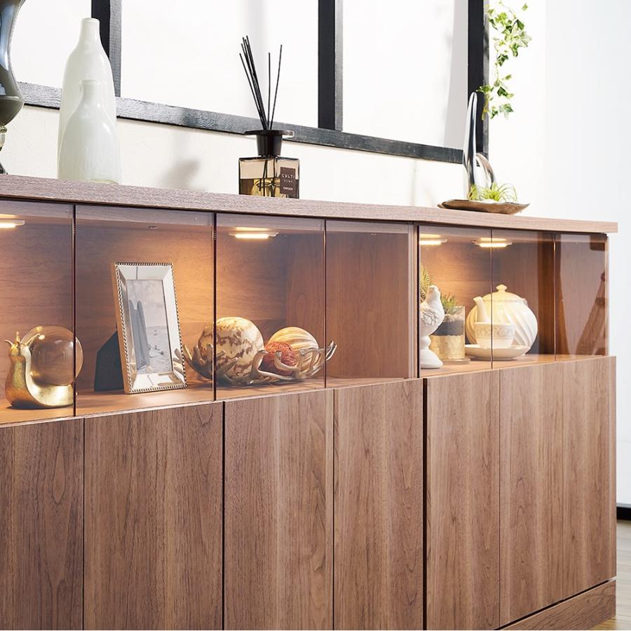 dinos（ディノス） 【完成品】LED付きギャラリー収納本棚 幅90奥行29.5